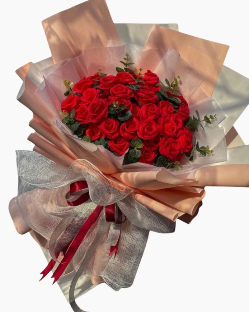  Bó Hoa Hồng Sáp Màu Đỏ - HST02 