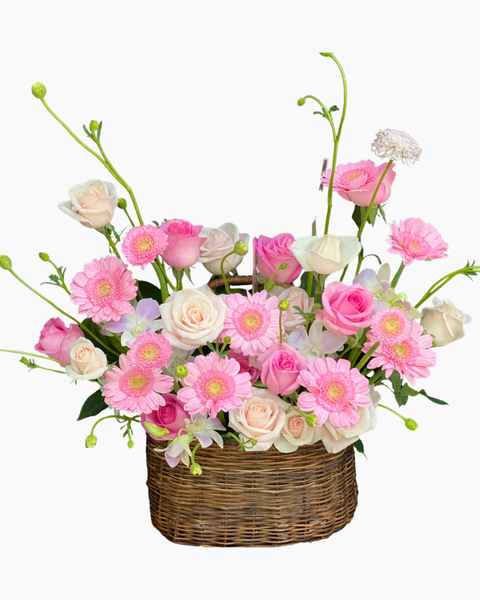 Giỏ Hoa Khai Trương để bàn đẹp: Giỏ Hoa Thân Thương- HG91