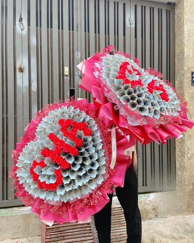  Bó Hoa Tiền 20k Mix Hoa Chữ - BT16 