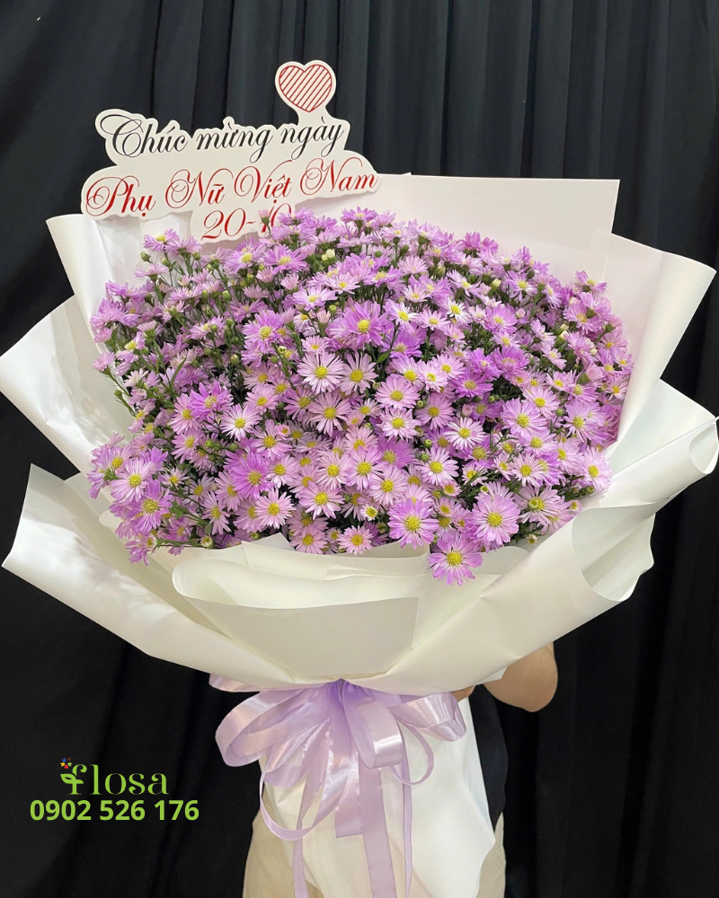  Bó Hoa Tím Hồng - HBD334 