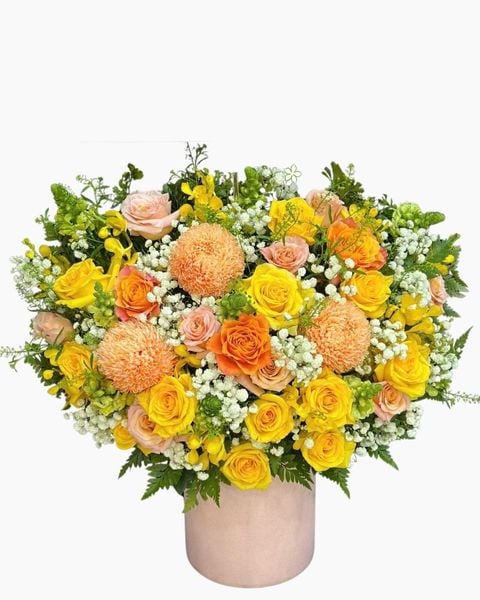 Hộp Hoa Sắc Vàng Vinh Quang - HH63