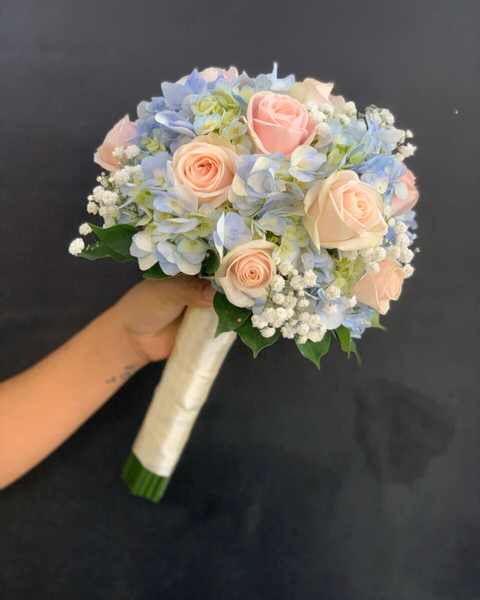 Mẫu Hoa Cưới Đẹp Nhất, Hoa Cưới Cầm Tay Sang Trọng: Something Blue - HC26 - Hoa Cưới Cầm Tay Cô Dâu
