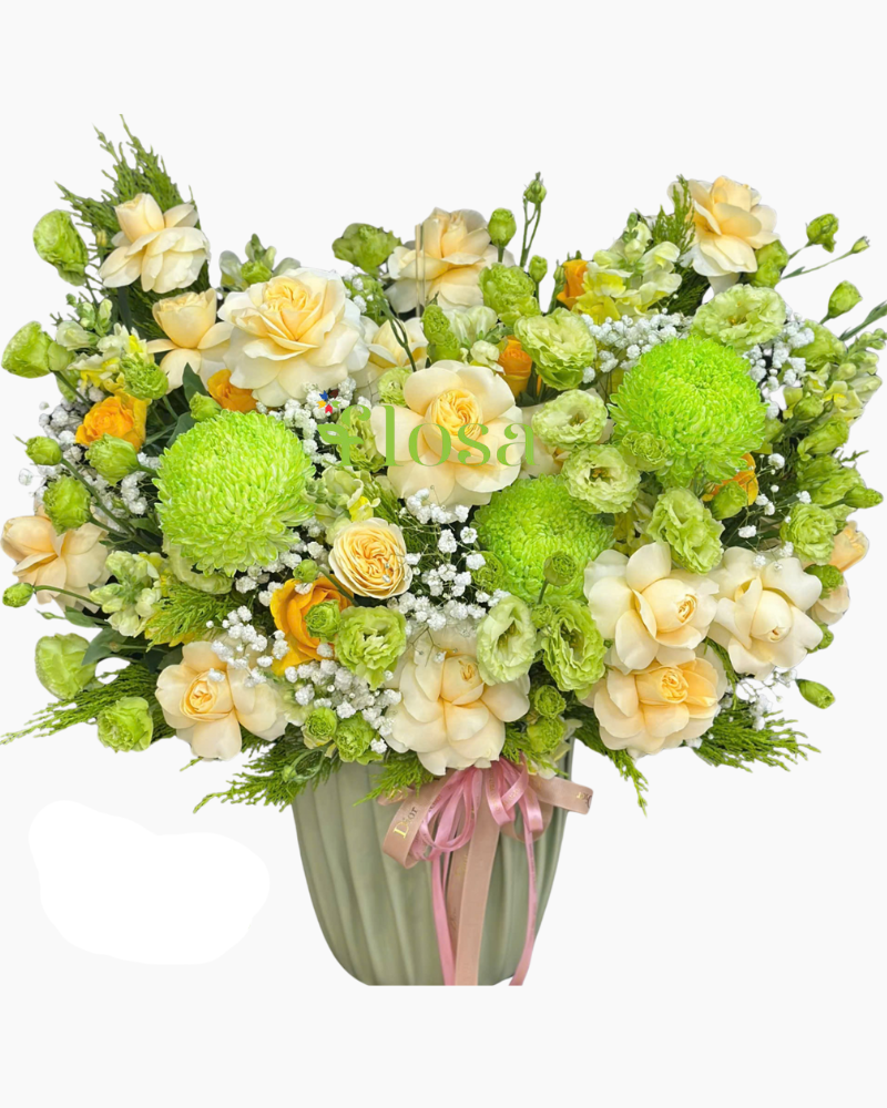  Hộp Hoa Xanh Mát - HH107 