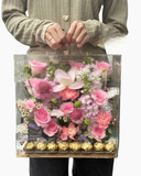  Hoa Cắm Hộp Mica Xinh - HMC03 