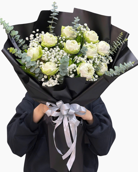 Mẫu Hoa Sen: Bó Hoa Sen Xanh - HBD314