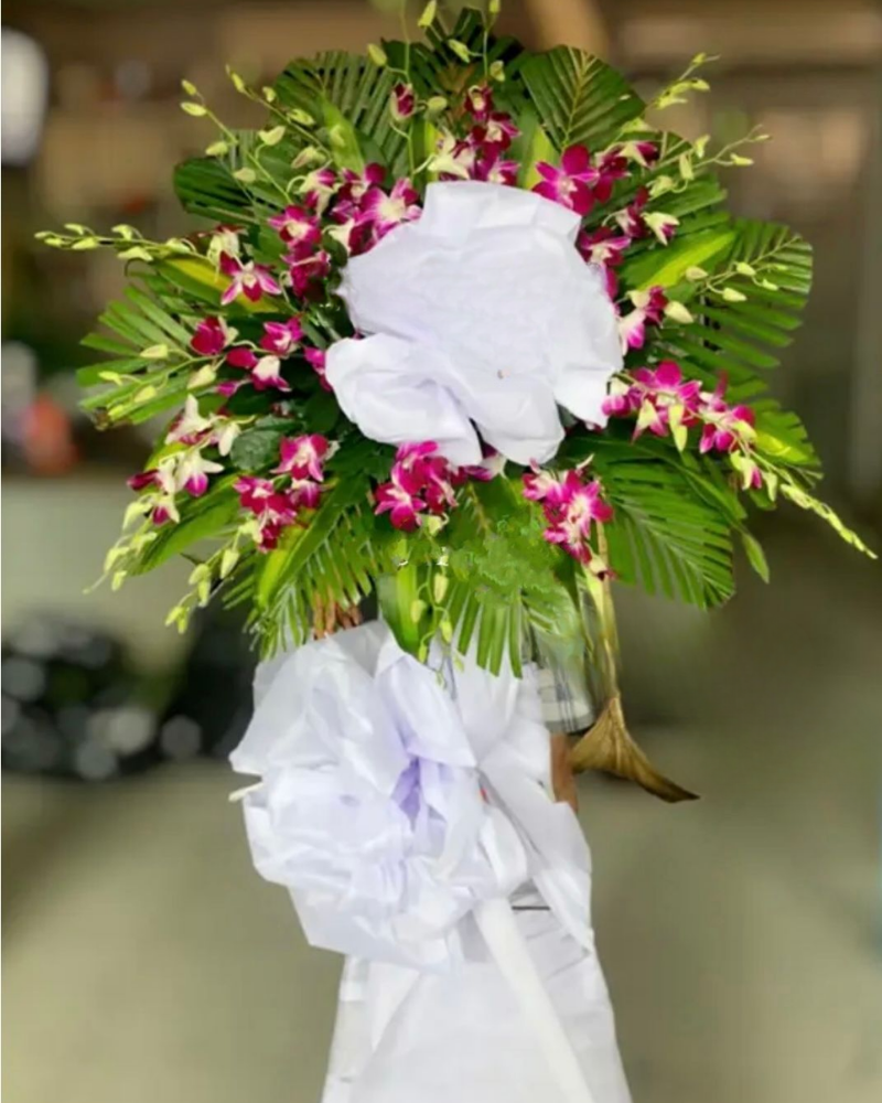  Hoa Chia Buồn Giá Rẻ - HTL125 - Vòng Hoa Tang Lễ 