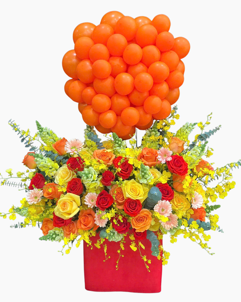 Hoa Bong Bóng, Hoa Bóng Bay: Hoa Tình Bóng Cam - HBB13