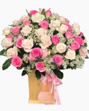  Xinh Tươi - HCH69 - Hoa Hồng 20/10 - Hoa Hồng Pastel, Hoa Hồng Sen và Hoa Ami 
