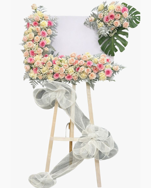 Hoa Chúc Mừng - Mẫu Lẵng Hoa, Kệ Hoa, Bó Hoa Đẹp Nhất: Kệ Hoa Hồng Hạc - HCM104