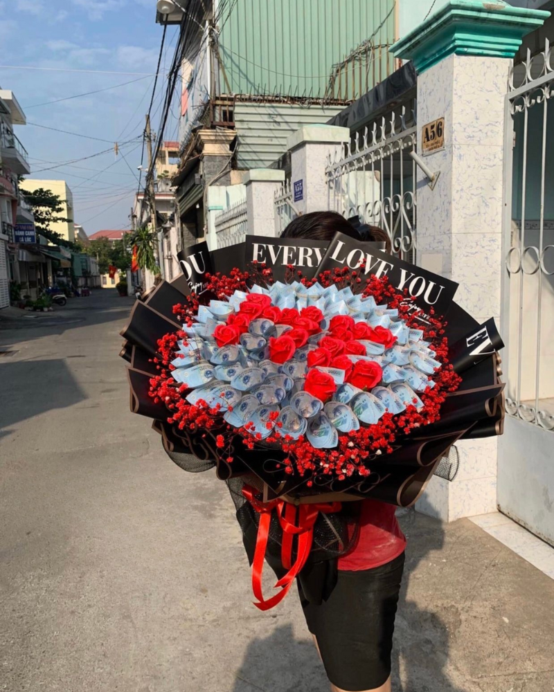  Bó Hoa Tiền 20K Mix Hoa Sáp Kim Tuyến - BT14 - Hoa tặng mẹ 