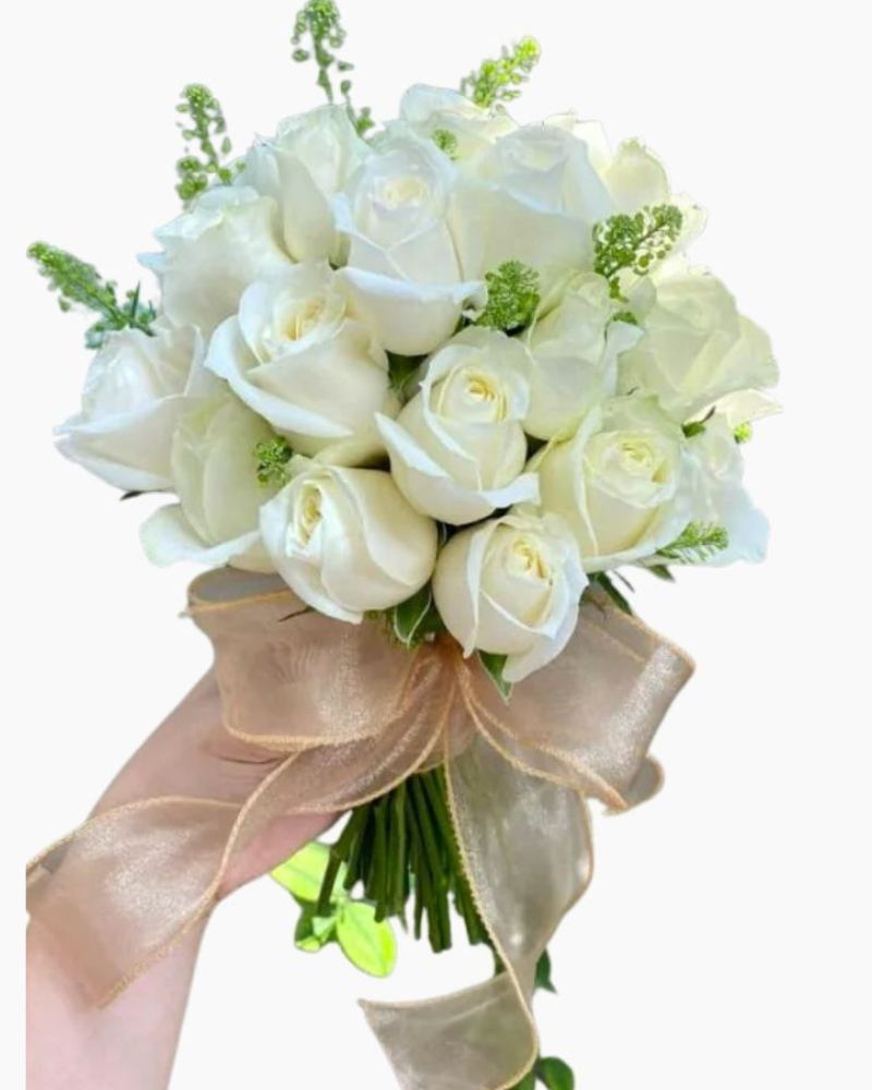  Bó Hoa Cưới Cầm Tay Hạnh Phúc Tinh Khiết - HC57 