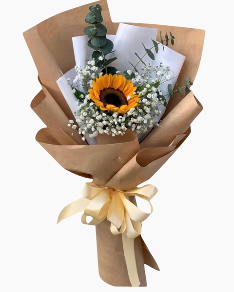 Mẫu Hoa Sự Kiện, Hoa để bàn: Bó Hoa Hướng Dương Một Bông - HBD84