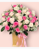  Xinh Tươi - HCH69 - Hoa Hồng 20/10 - Hoa Hồng Pastel, Hoa Hồng Sen và Hoa Ami 