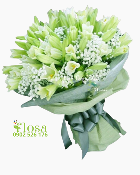 Bó Hoa Tươi Loa Kèn Trắng - HBT80