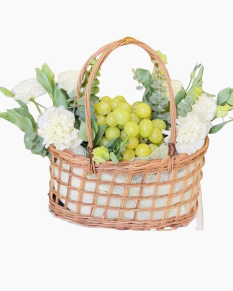 Mẫu Hoa Đẹp Được Nhiều Người Yêu Thích Nhất - Điện hoa online: Giỏ Nho Mix Trái Cây Tặng Bạn Gái - GTC119 - Điện Hoa