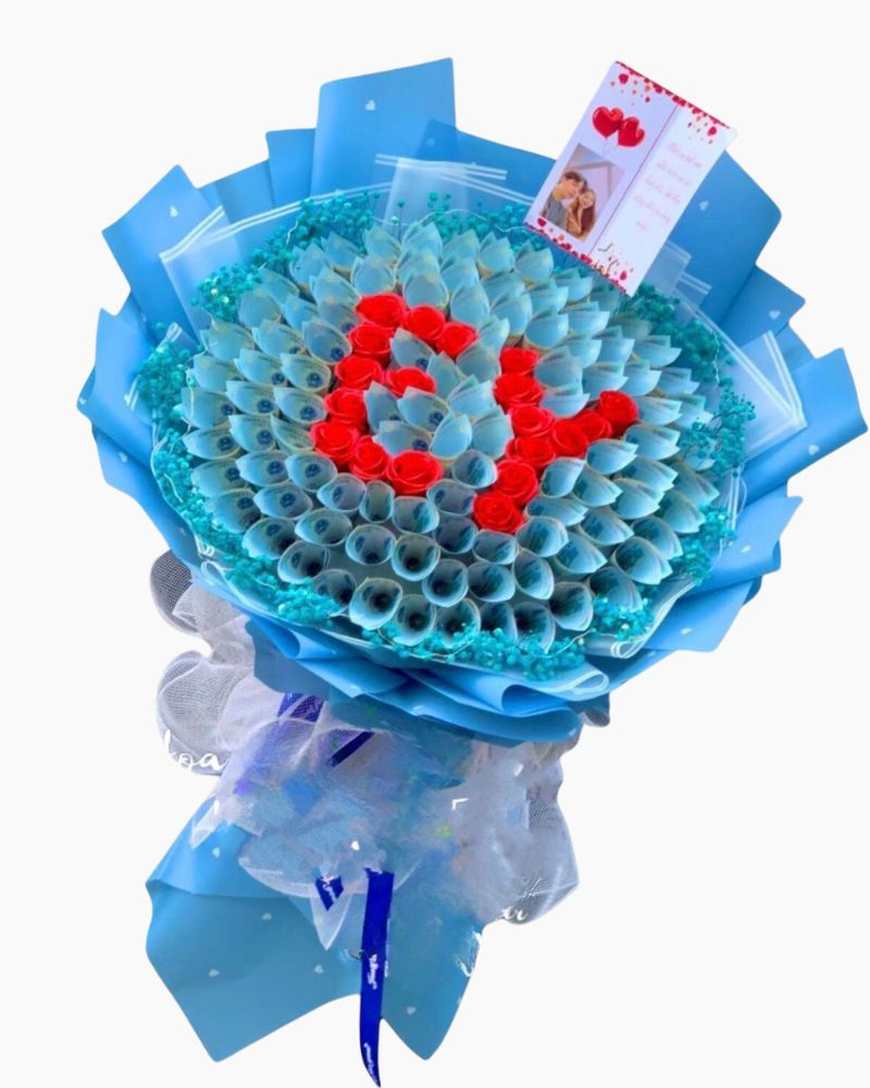  Bó Hoa Tiền 20K Chữ EY - BT12 - Hoa 20/10 