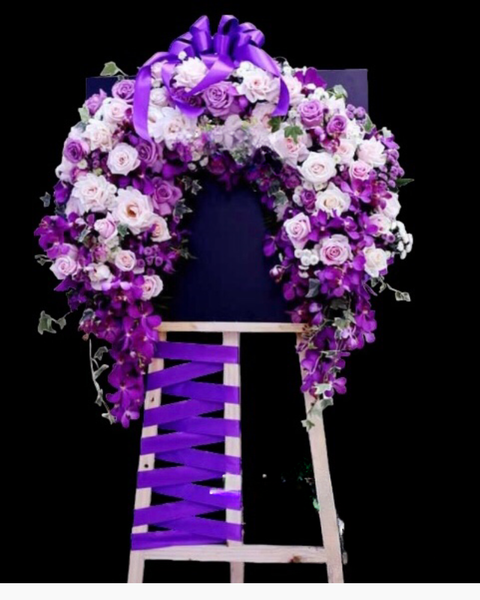 Vòng Hoa Tang Lễ, Viếng Đám Tang Chia Buồn Giao Hoả Tốc, Giá Rẻ: Khóc Thương - HTL48 - Vòng Hoa Đám Tang