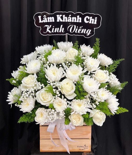 Mẫu Bó Hoa Bằng Tiền 500k Đẹp, Sang Chảnh Nhất: Hộp Hoa Thương Mến - HTL193