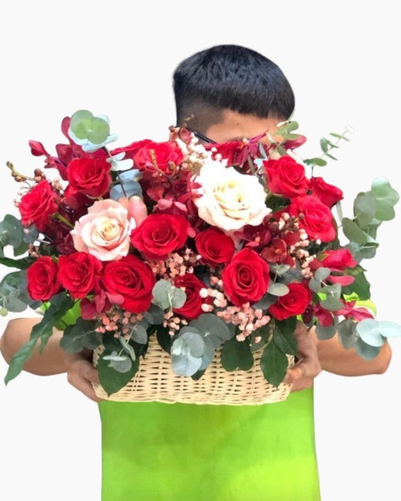 Giỏ Hoa Vào Hạ - HG38 - Hoa 20/11 Vinh Danh Giáo Viên 