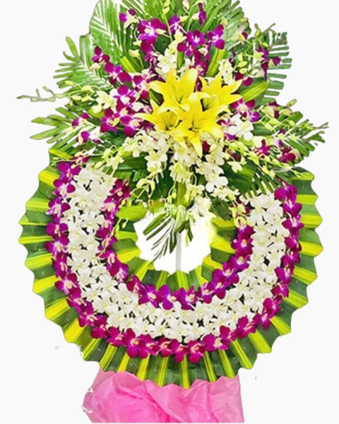 Vòng Hoa Tang Lễ, Viếng Đám Tang Chia Buồn Giao Hoả Tốc, Giá Rẻ: Lời Tạm Biệt - HTL64 - Vòng Hoa Đám Tang