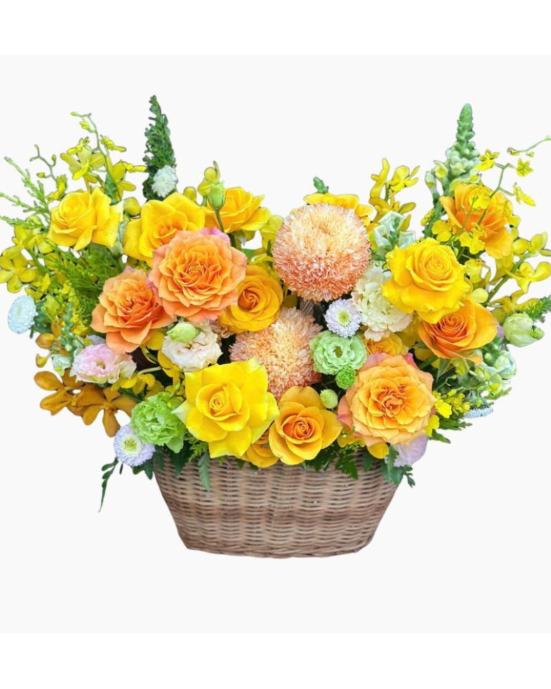  Hoa Giỏ Nắng Xuân May Mắn - Hoa 20/10 - HG76 