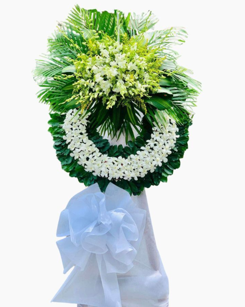 Vòng Hoa Tang Lễ, Viếng Đám Tang Chia Buồn Giao Hoả Tốc, Giá Rẻ: Phân Ưu - HTLDN04 - Vòng Hoa Đám Tang