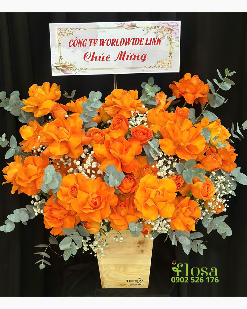  Hộp Hoa Sắc Cam  - HCH121 