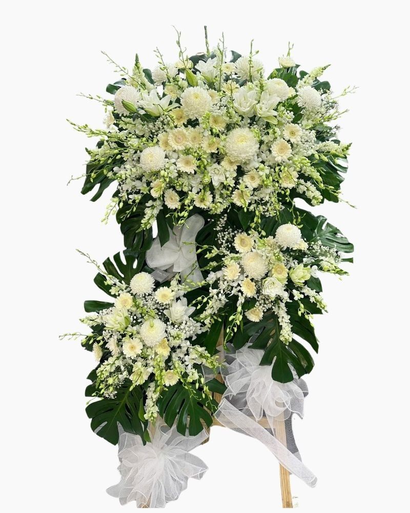  Vòng Hoa Bạch Ngọc Tưởng Niệm - HTL207 