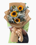  Bó Hoa Hướng Dương Mix Baby Lá Bạc - HBD251 