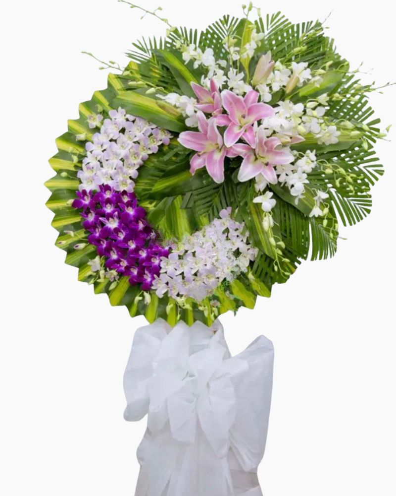  Vòng Hoa Viếng Đám Ma Giá Rẻ - HTL131 - Vòng Hoa Đám Tang 