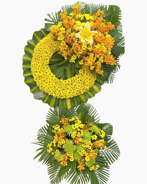 Mẫu Bó Hoa Bằng Tiền 500k Đẹp, Sang Chảnh Nhất: Vòng Hoa Tình Luyến - HTL189