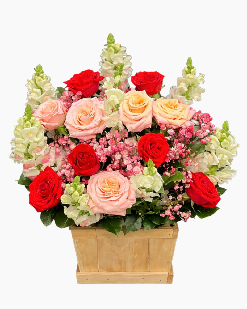  Hộp Hoa Đỏ Yêu - HH168 