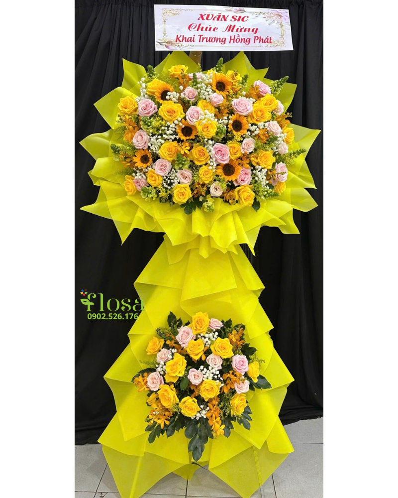  Kệ Hoa Khai Trương Xuân Vàng Khởi Sắc - HCM74 