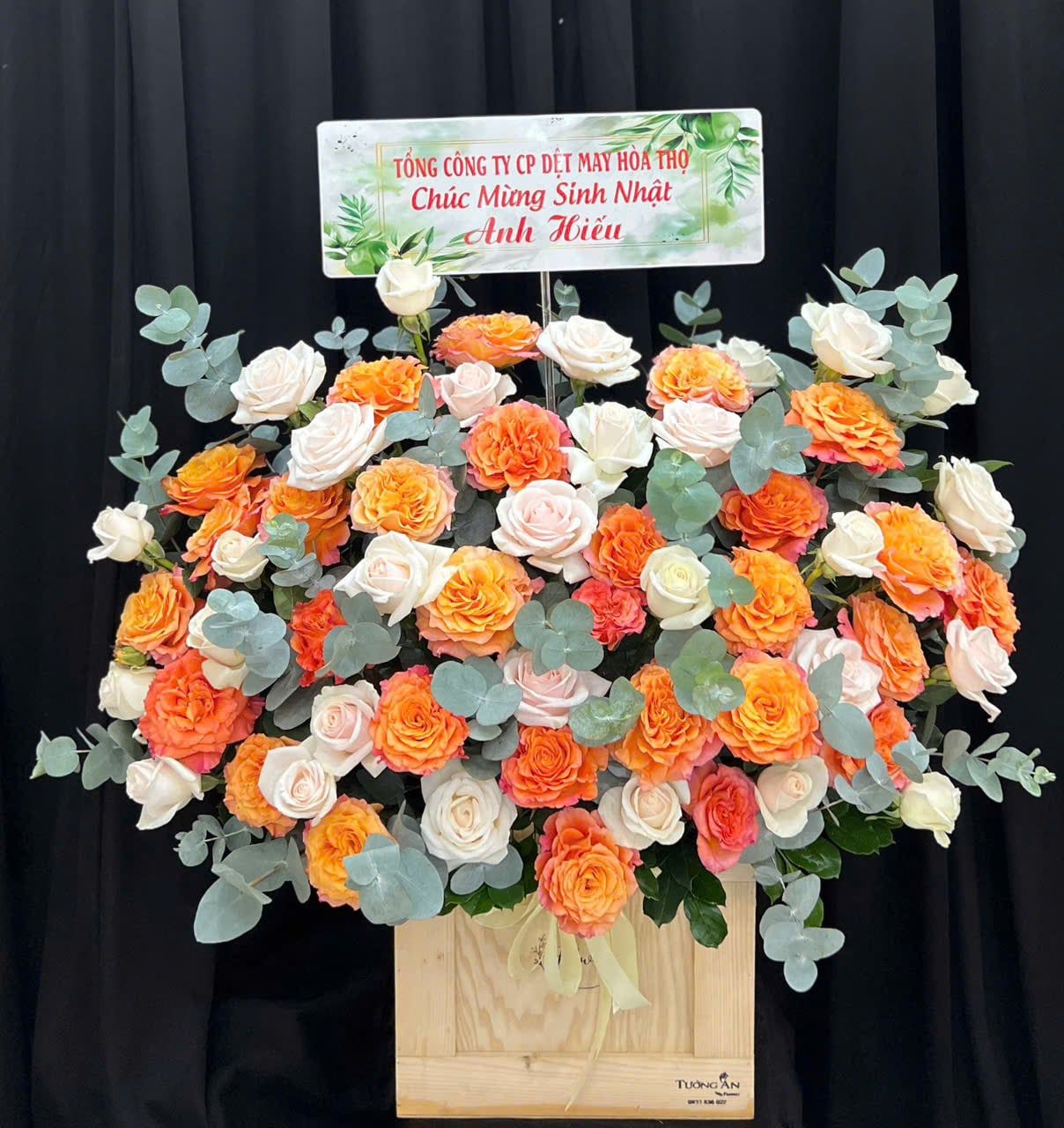  Hộp Hoa Ánh Cam - HH185 