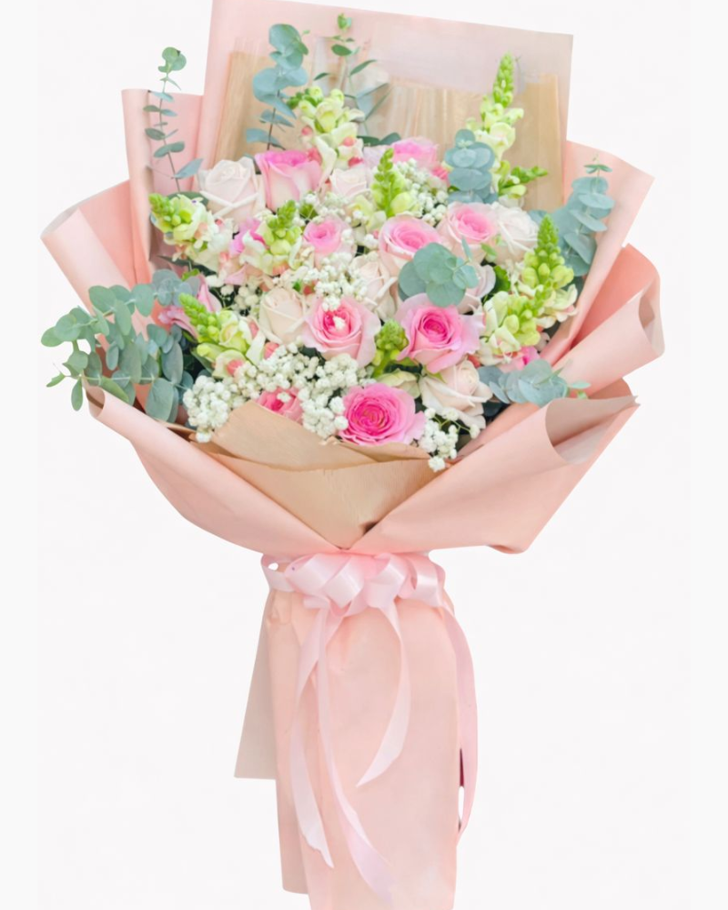  Bó Hoa Hồng Phấn - HBD317 