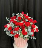  Hộp Hoa Đỏ Thuần - HH141 