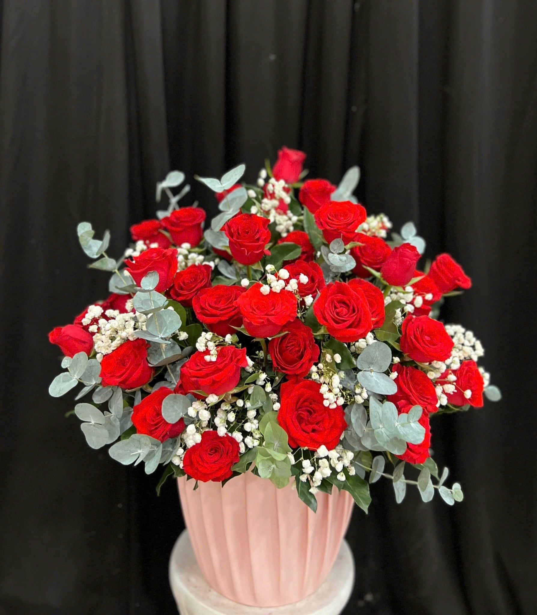  Hộp Hoa Đỏ Thuần - HH141 