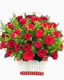  Giỏ Hoa Hồng Đỏ Mạnh Mẽ - HG03 - Quà Tặng Cô Giáo 20/11 
