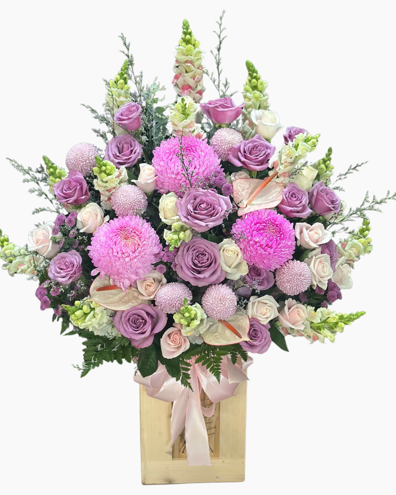  Hộp Hoa Sắc Tím - HH155 