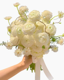  Bó Hoa cưới Cầm Tay Mao Lương Trắng - HC47 