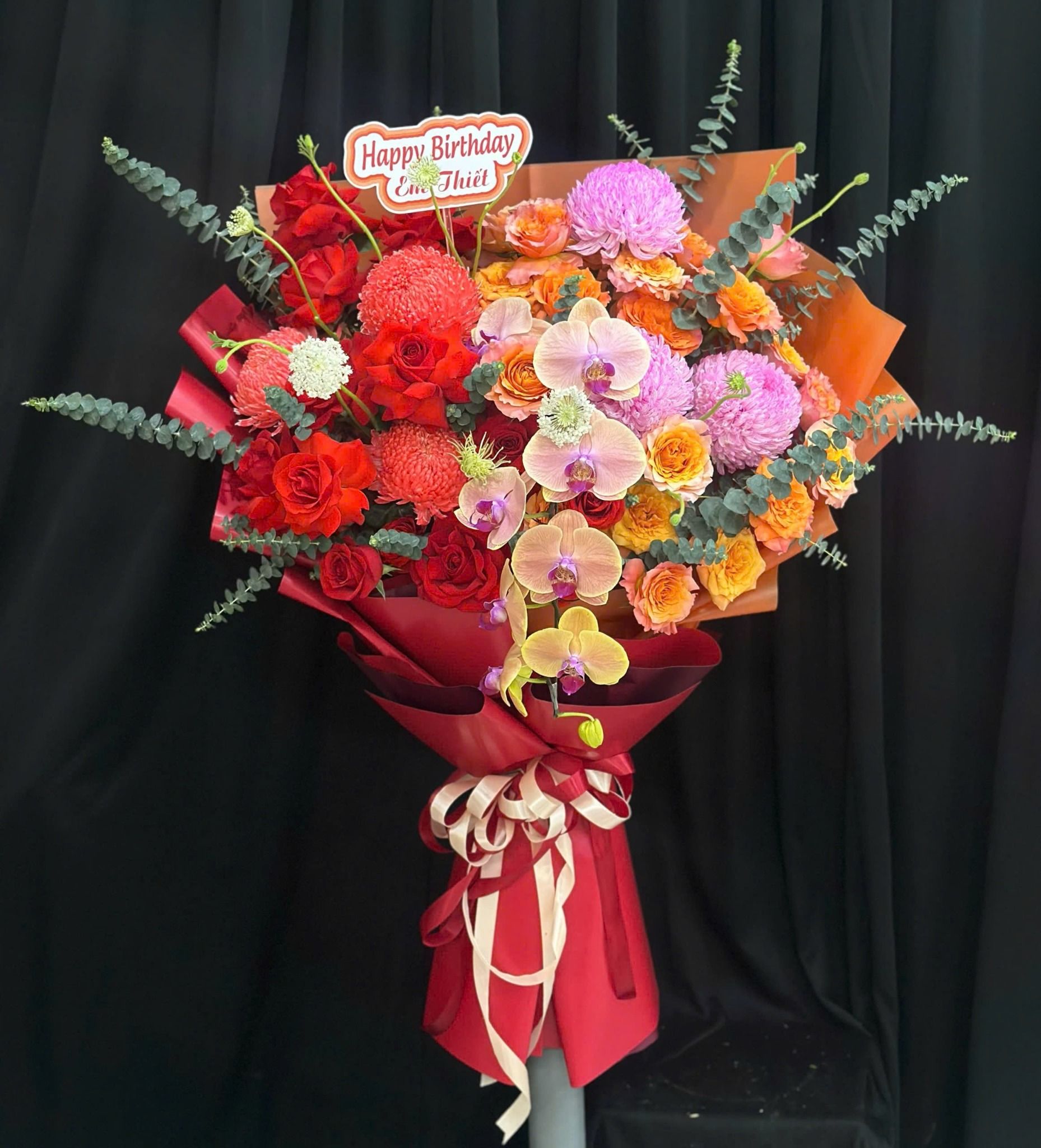  Bó Hoa Đỏ Kiêu Kì  - HBD360 