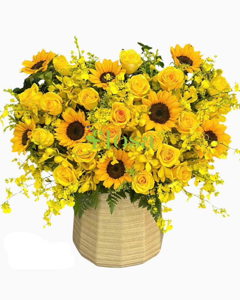  Hộp Hoa Sắc Vàng  - HH102 