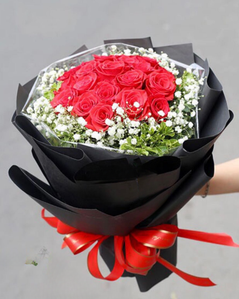  Bên Em - HBT20 - Hoa Hồng 20/10 - Hoa Hồng đỏ và Hoa Baby 