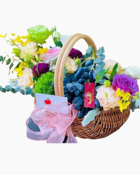 Mẫu Hoa Đẹp Được Nhiều Người Yêu Thích Nhất - Điện hoa online: Giỏ Nho Tặng Bạn Bè - GTC86 - Điện Hoa