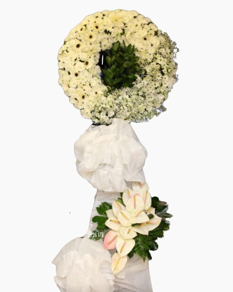 Vòng Hoa Tang Lễ, Viếng Đám Tang Chia Buồn Giao Hoả Tốc, Giá Rẻ: Chia Ly - HTL16 - Hoa Chia Buồn