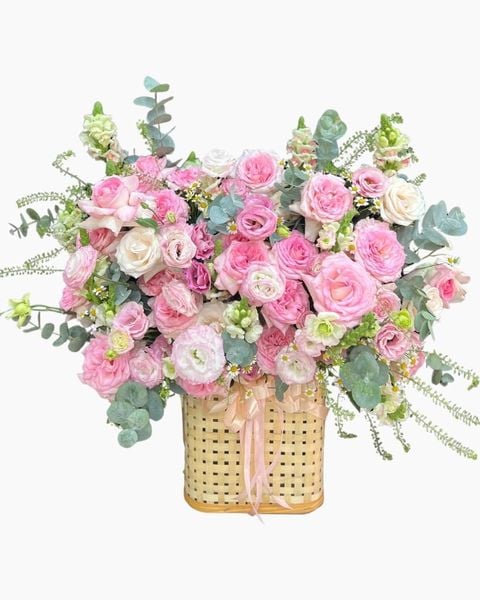 Mẫu Hộp Hoa Tươi Cao Cấp, Sang Trọng - Hoa Hồng Cắm Hộp Đẹp Nhất: Hộp Hoa Tiểu Thư - HH176