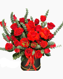  Hộp Hoa Đỏ Rượu  - HH101 