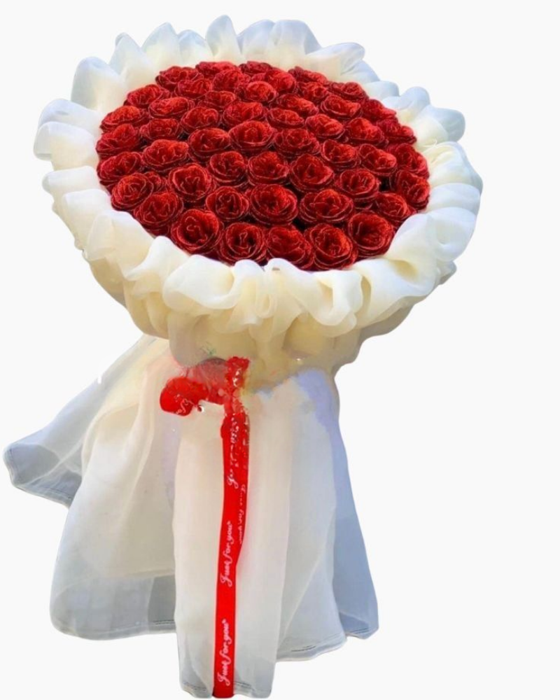  Vòng Tròn Tình Yêu - HST20 - Hoa Hồng 20/10 ngày phụ nữ Việt Nam -  Hoa sáp thơm 