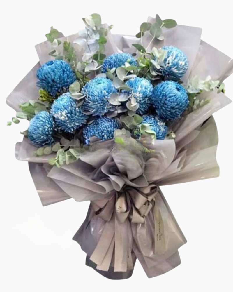  Bó Hoa Cúc Mẫu Đơn Xanh - HBD124 - Hoa 8/3 