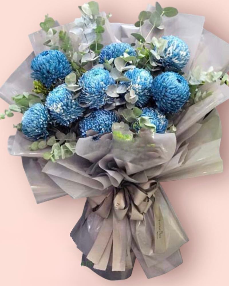  Bó Hoa Cúc Mẫu Đơn Xanh - HBD124 - Hoa 8/3 